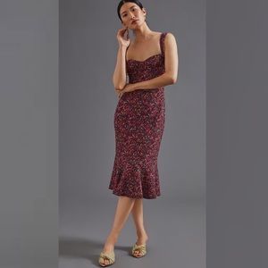 HUTCH l Anthropologie Danity Prairecore Floral Print Midi Summer Sundress Large